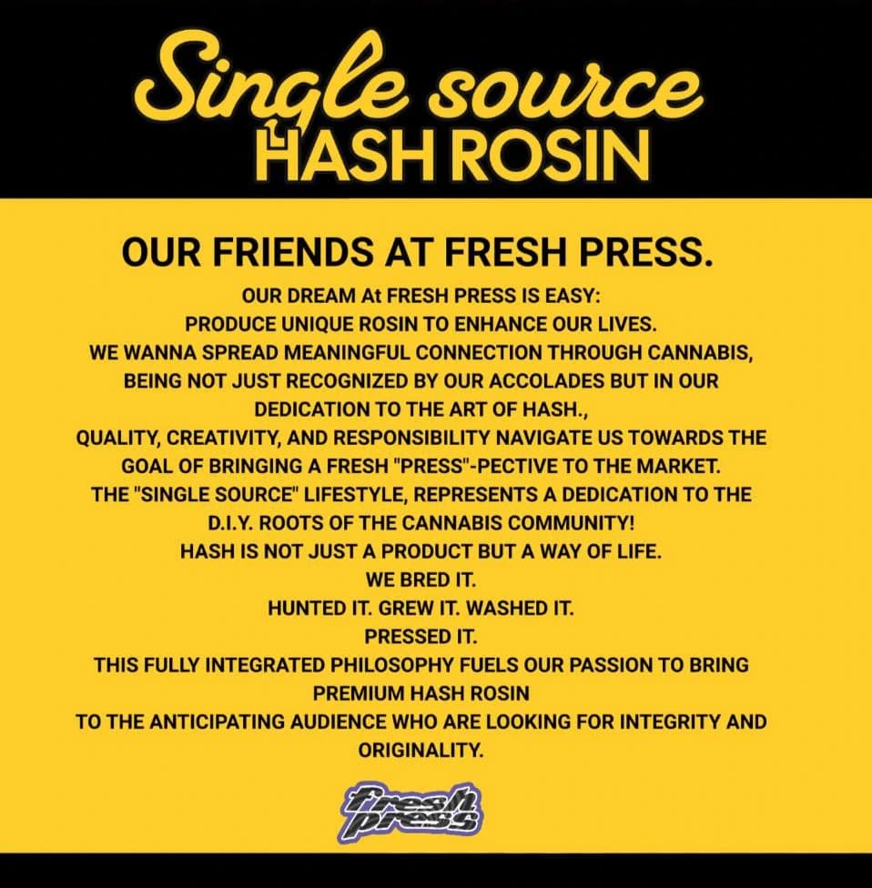 Single Source Hash Rosin promotional artwork